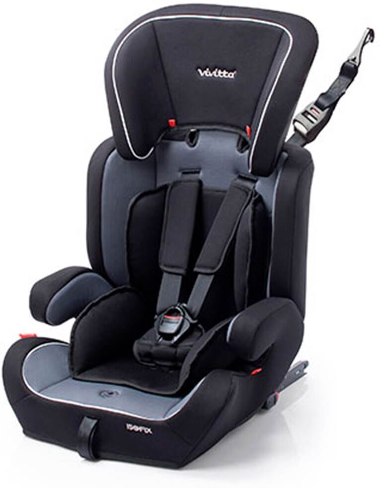 VIVITTA Silla coche niño grupo 1,2,3  viz fix gris y negro