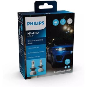 Philips Bombilla Led H4 coche  Ultinon Pro6000 Boost 2 uds 18W 12V