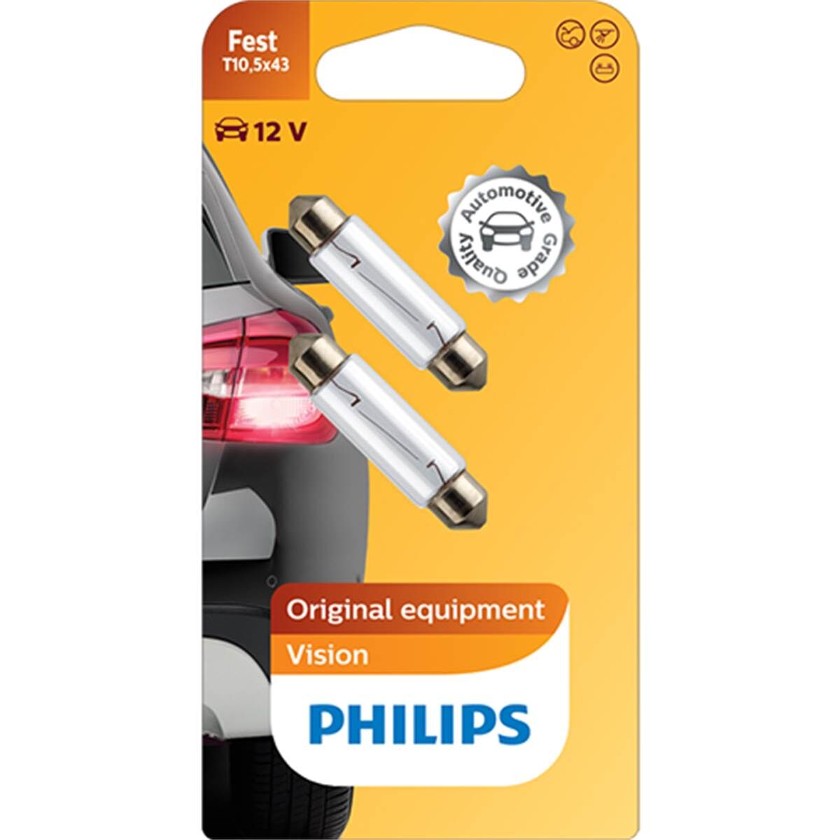 Philips Bombilla t10  premium 5x43 12v 2 uds