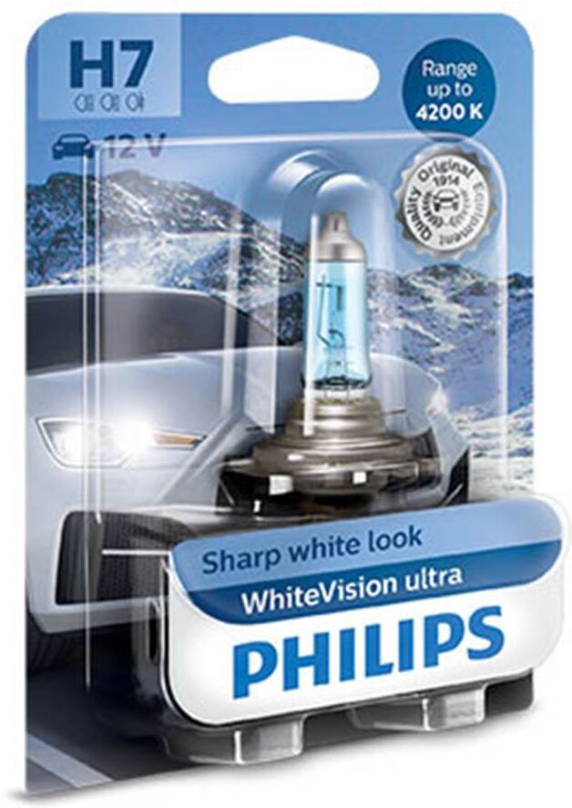 Philips Bombilla h7  whitevision ultra 12v 55w 1ud