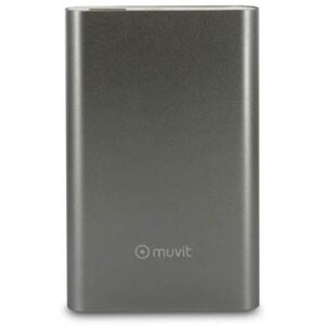 MUVIT Batería externa móvil  10000 mah multiusos  plata