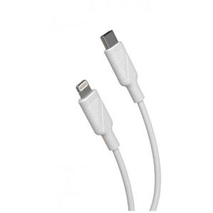 MUVIT Cable usb para coche tipo c lightning 3a 1,2 m blanco  for change