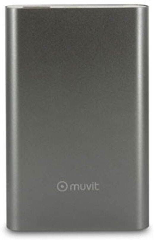 MUVIT Batería externa móvil  10000 mah multiusos  plata