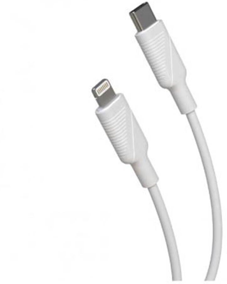 MUVIT Cable usb para coche tipo c lightning 3a 1,2 m blanco  for change