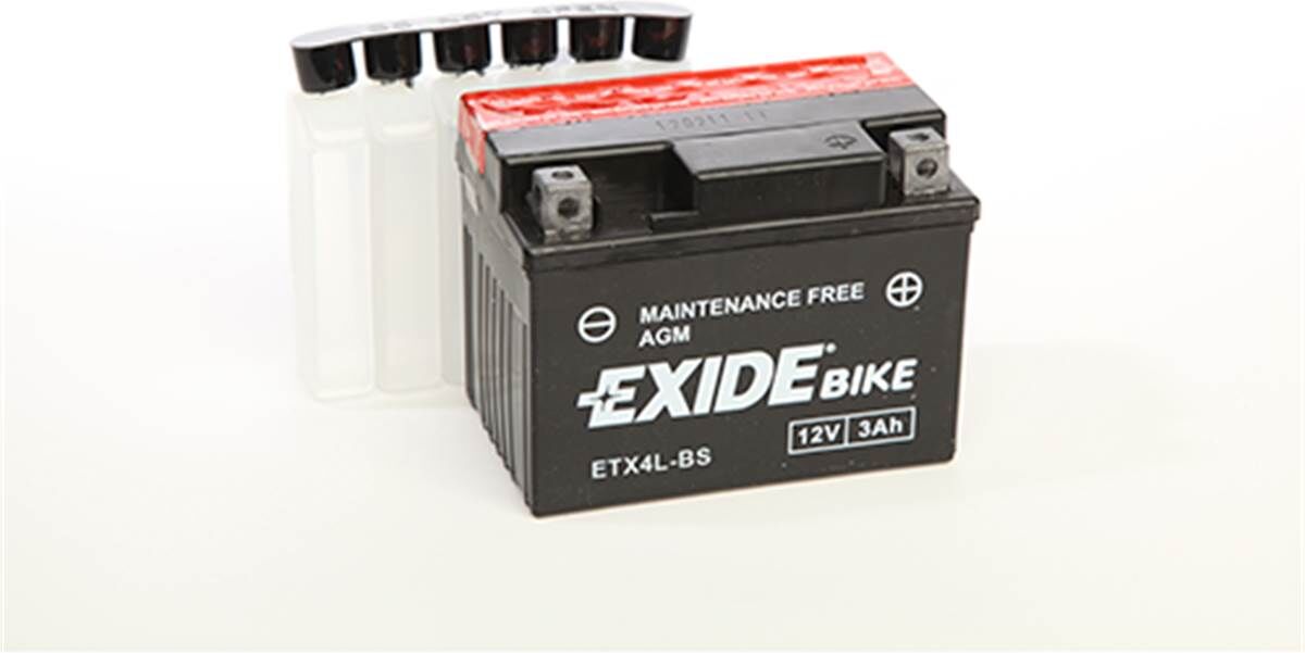 EXIDE Batería de moto  ytx4l-bs 3ah 50a 12v