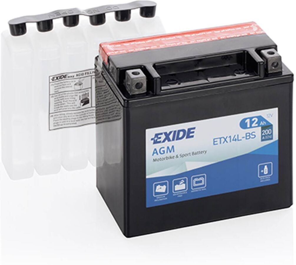 EXIDE Batería de moto  ytx14-bs 12ah 200a 12v