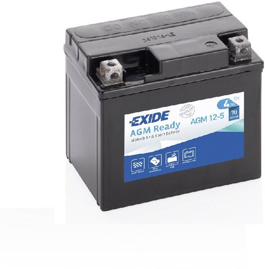 EXIDE Batería de moto  agm12-5 4ah 70a 12v