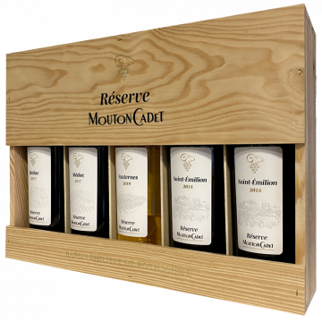 Estuche 5 Botellas Mouton Cadet Réserve Panache - Baron Philippe de Rothschild