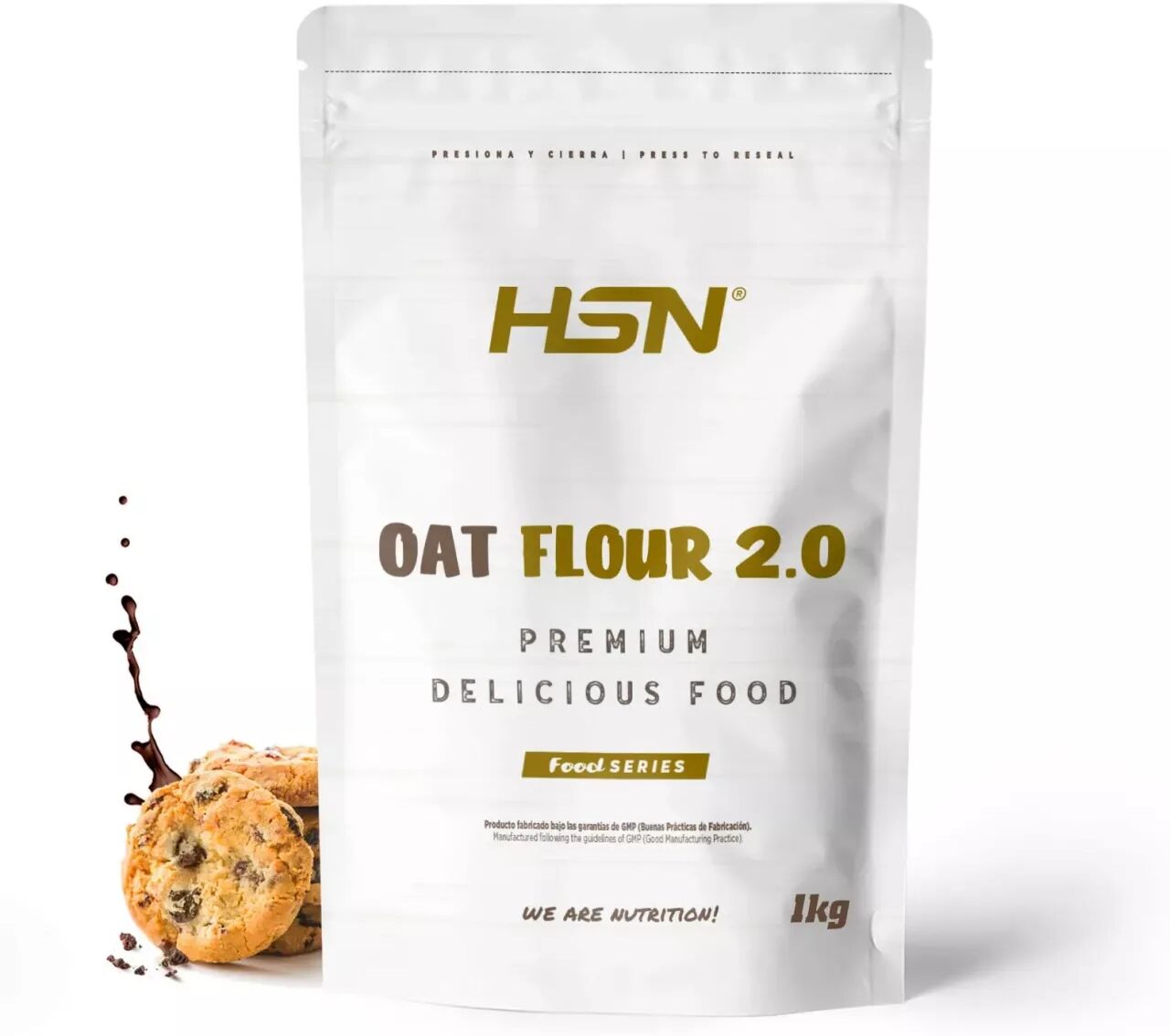 HSN Harina de avena instantánea 2.0 1kg chocolate y galletas