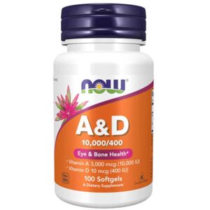 Now Foods Vitaminas a&d 10000/400iu - 100 perlas