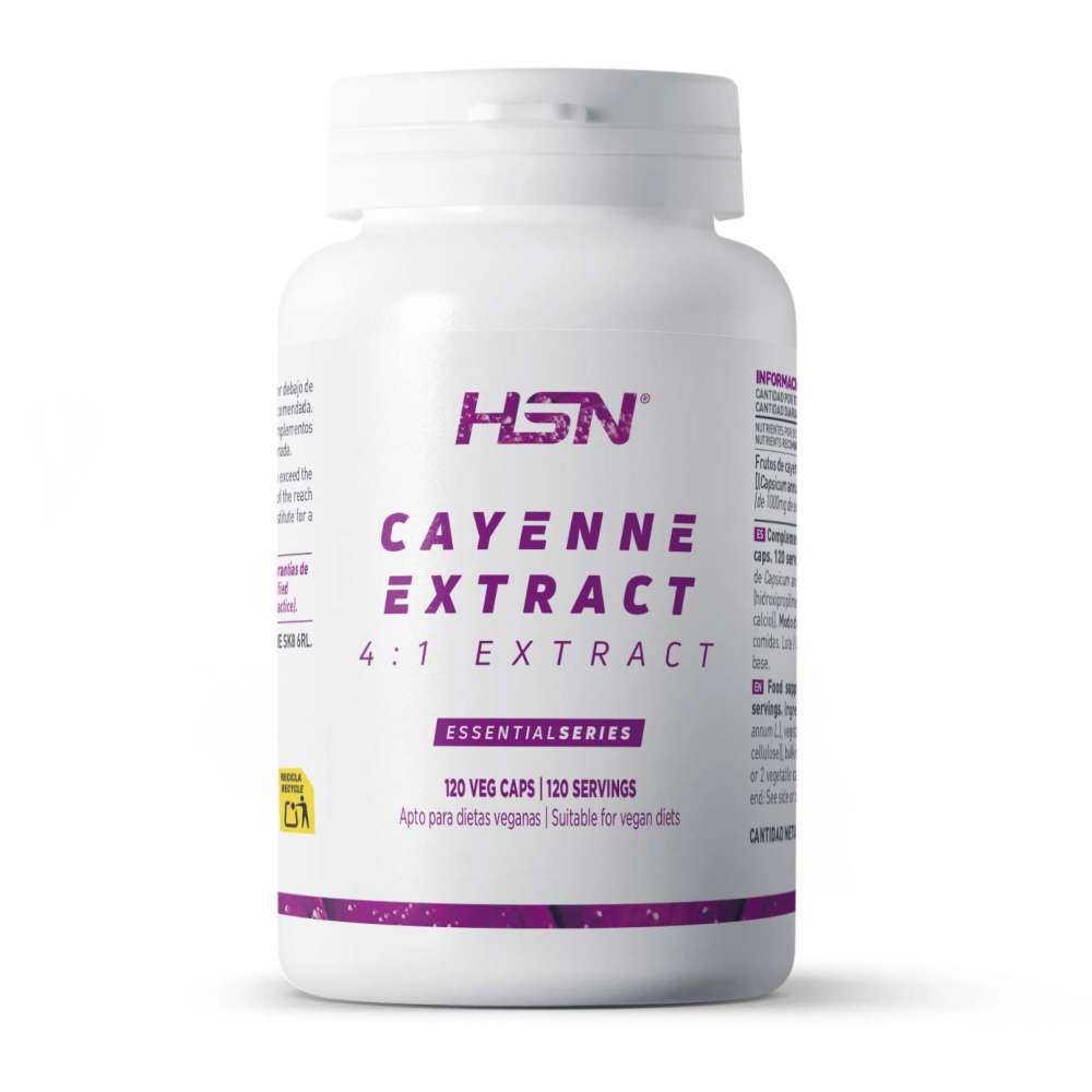 HSN Extracto de cayena (4:1) 500mg - 120 veg caps