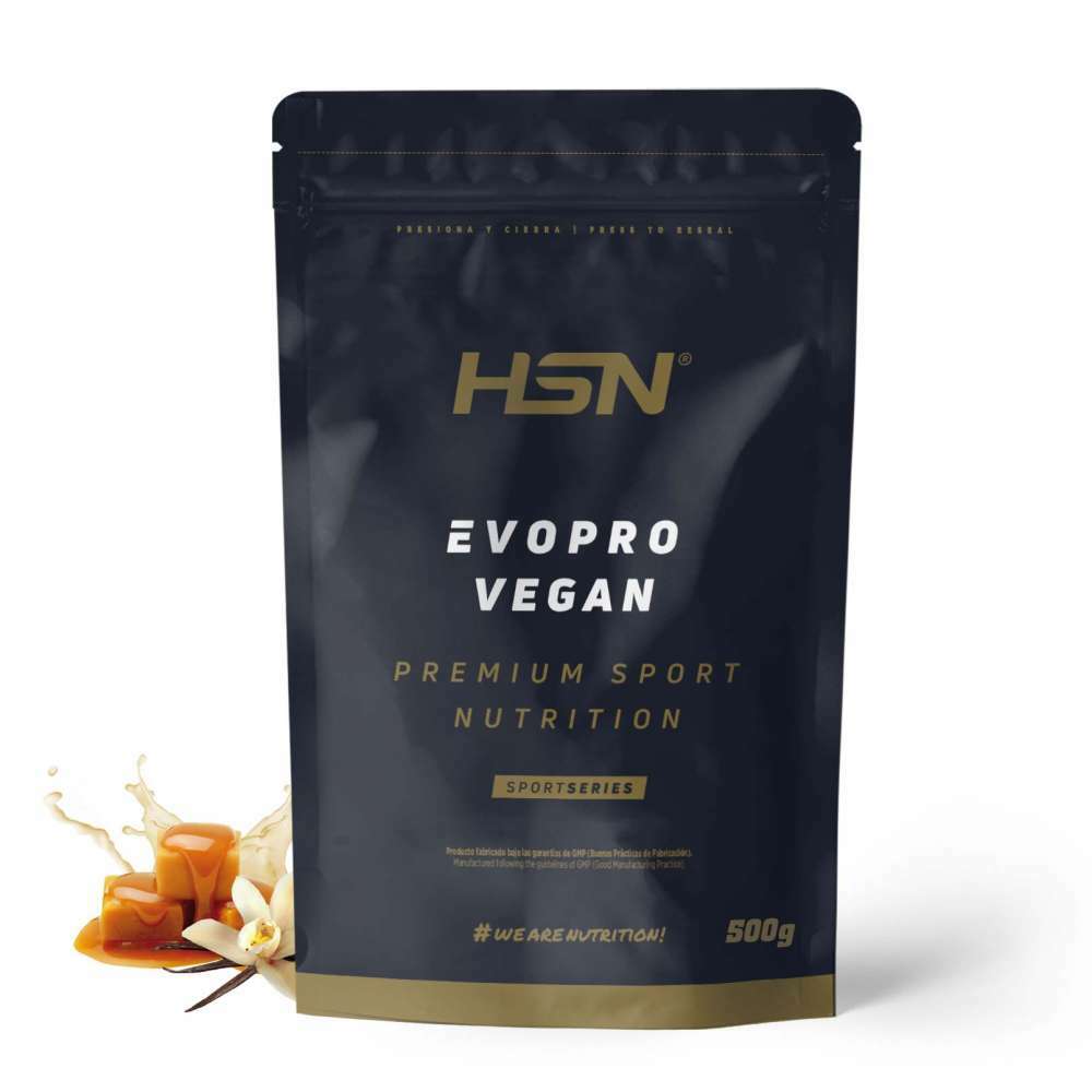 HSN Evopro vegan (mezcla proteínas premium) + digezyme® 500g vainilla y caramelo