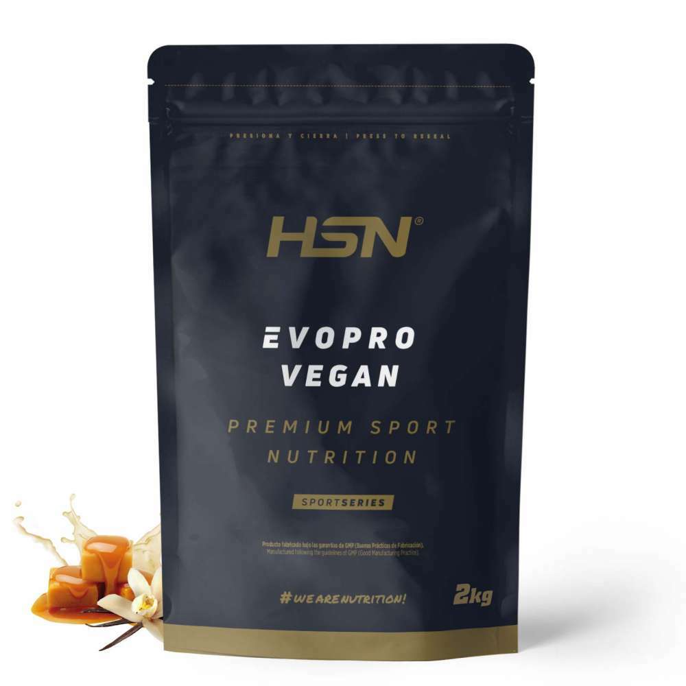 HSN Evopro vegan (mezcla proteínas premium) + digezyme® 2kg vainilla y caramelo