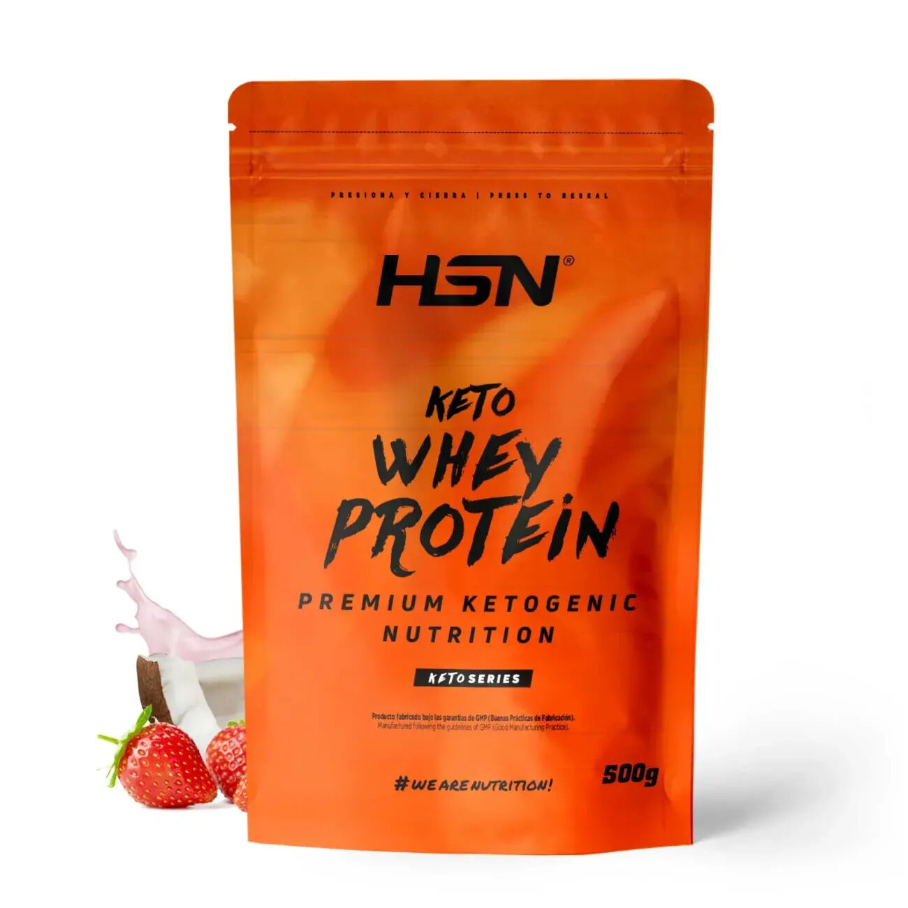 HSN Keto whey protein 500g fresa y coco