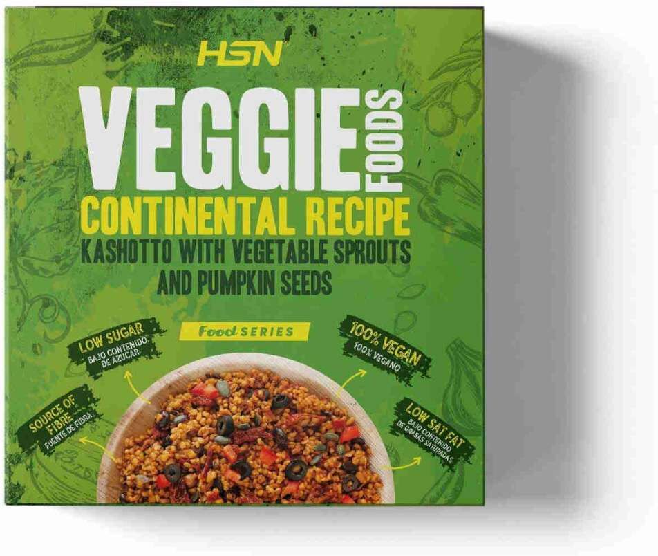 HSN Plato preparado estilo veggie kashotto con brotes vegetales, semillas de calabaza estilo continental - 280g