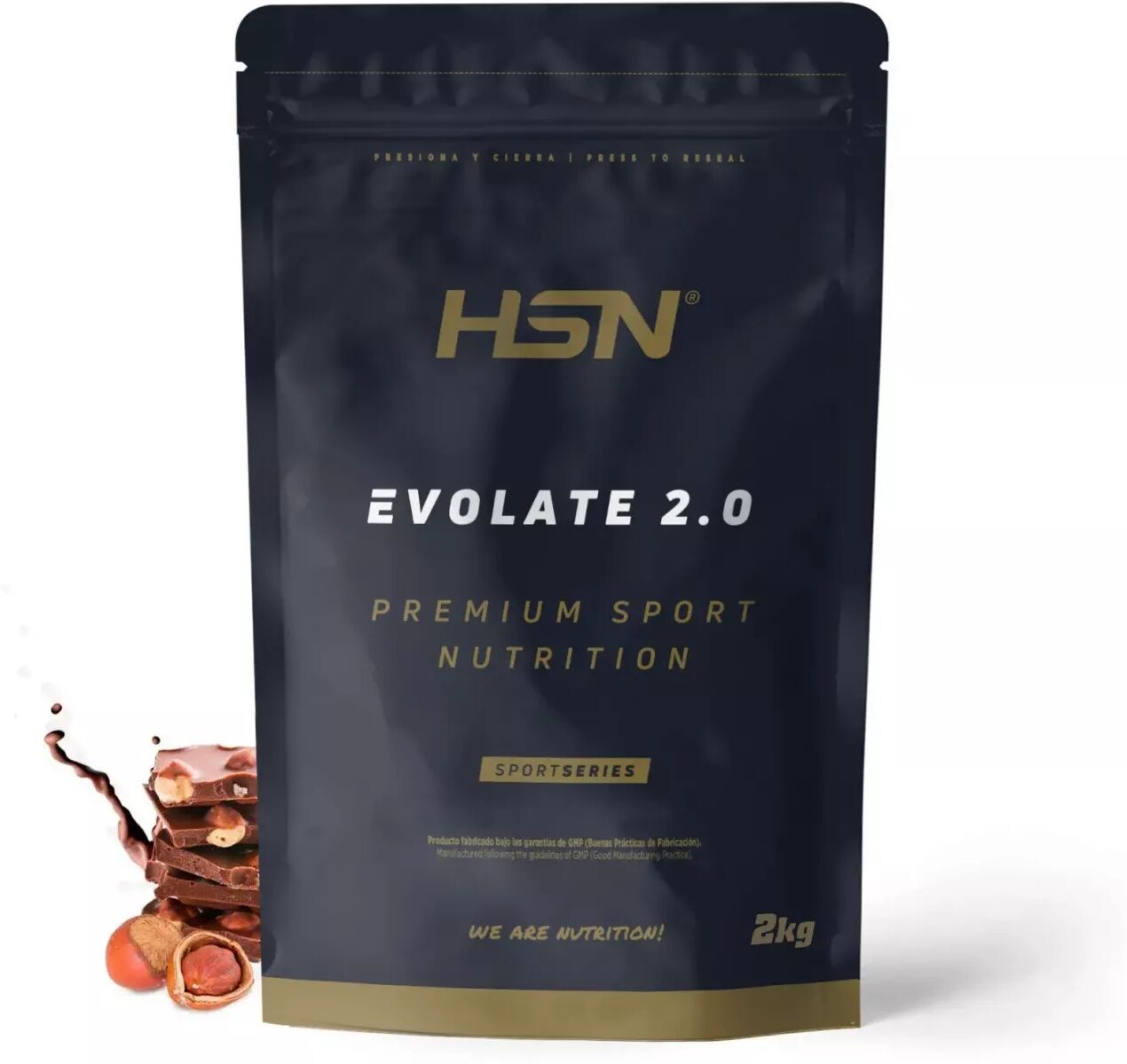 HSN Evolate 2.0 (whey isolate cfm) 2kg chocolate y avellanas