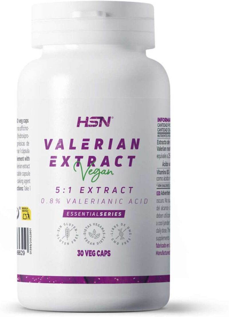 HSN Extracto de valeriana (5:1) 500mg - 30 veg caps