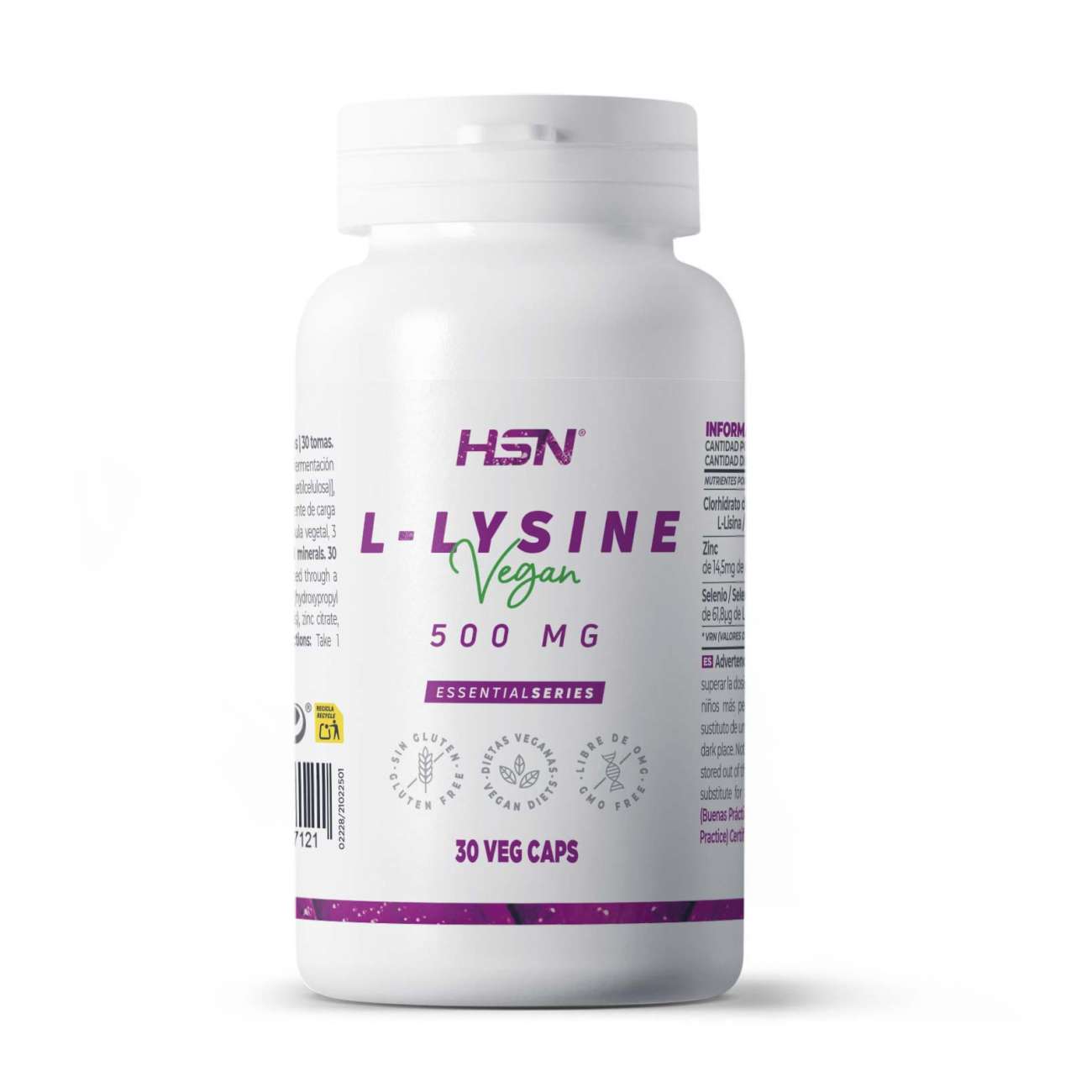 HSN L-lisina 500mg - 30 veg caps
