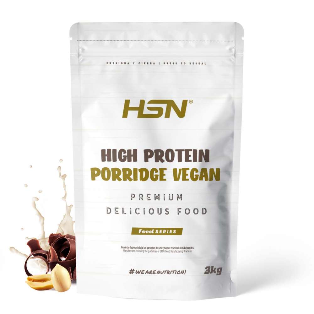 HSN Gachas de avena proteicas veganas 3kg chocolate y cacahuete