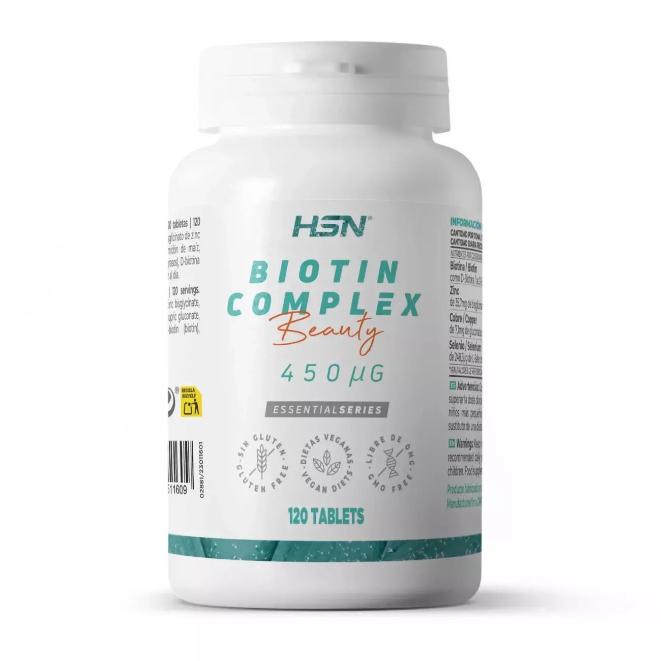 HSN Biotina complex 450mcg - 120 tabs