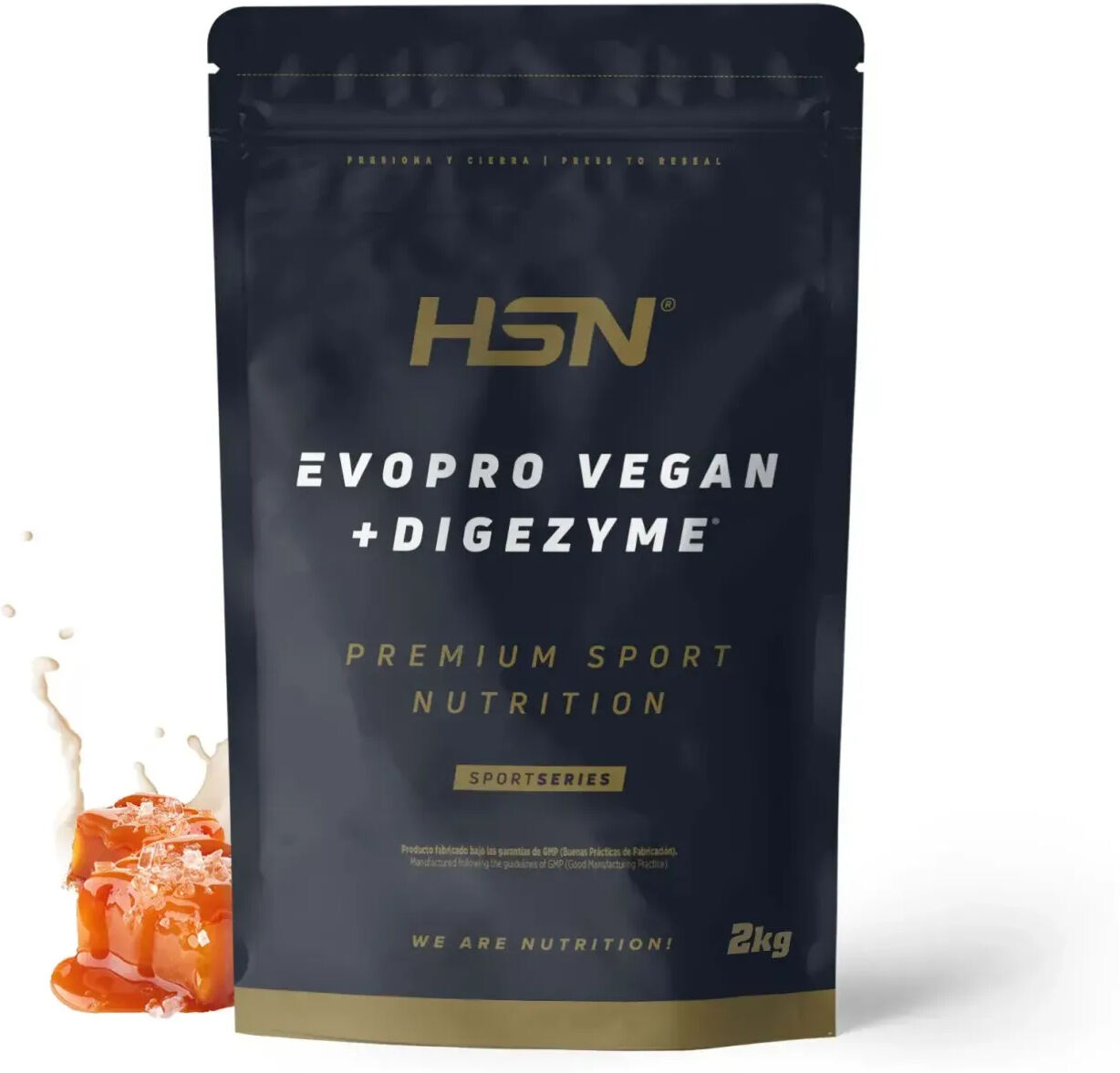 HSN Evopro vegan (mezcla proteínas premium) + digezyme® 2kg caramelo salado