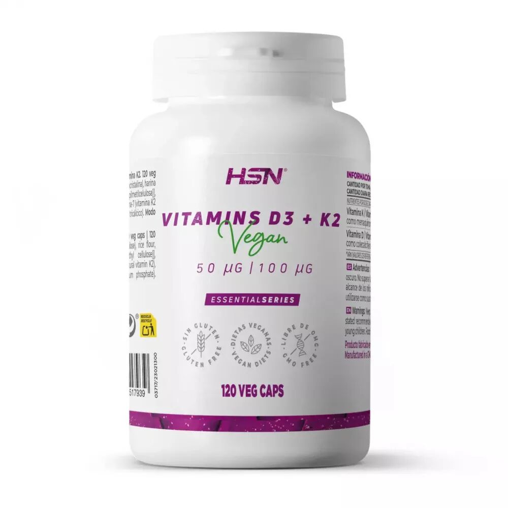 HSN Vitamina d3 + vitamina k2 2000ui/100mcg - 120 veg caps