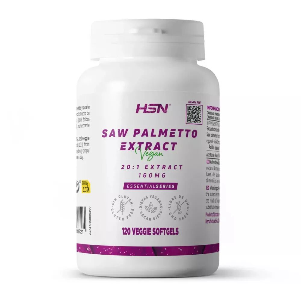 HSN Extracto de saw palmetto (20:1) 160mg - 120 perlas vegetales