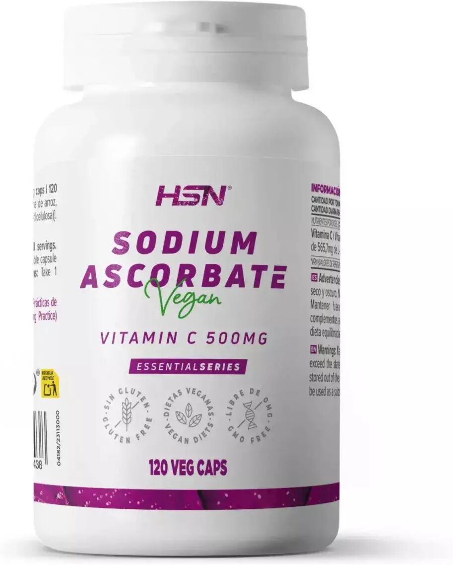 HSN Ascorbato de sodio (500mg vitamina c) - 120 veg caps