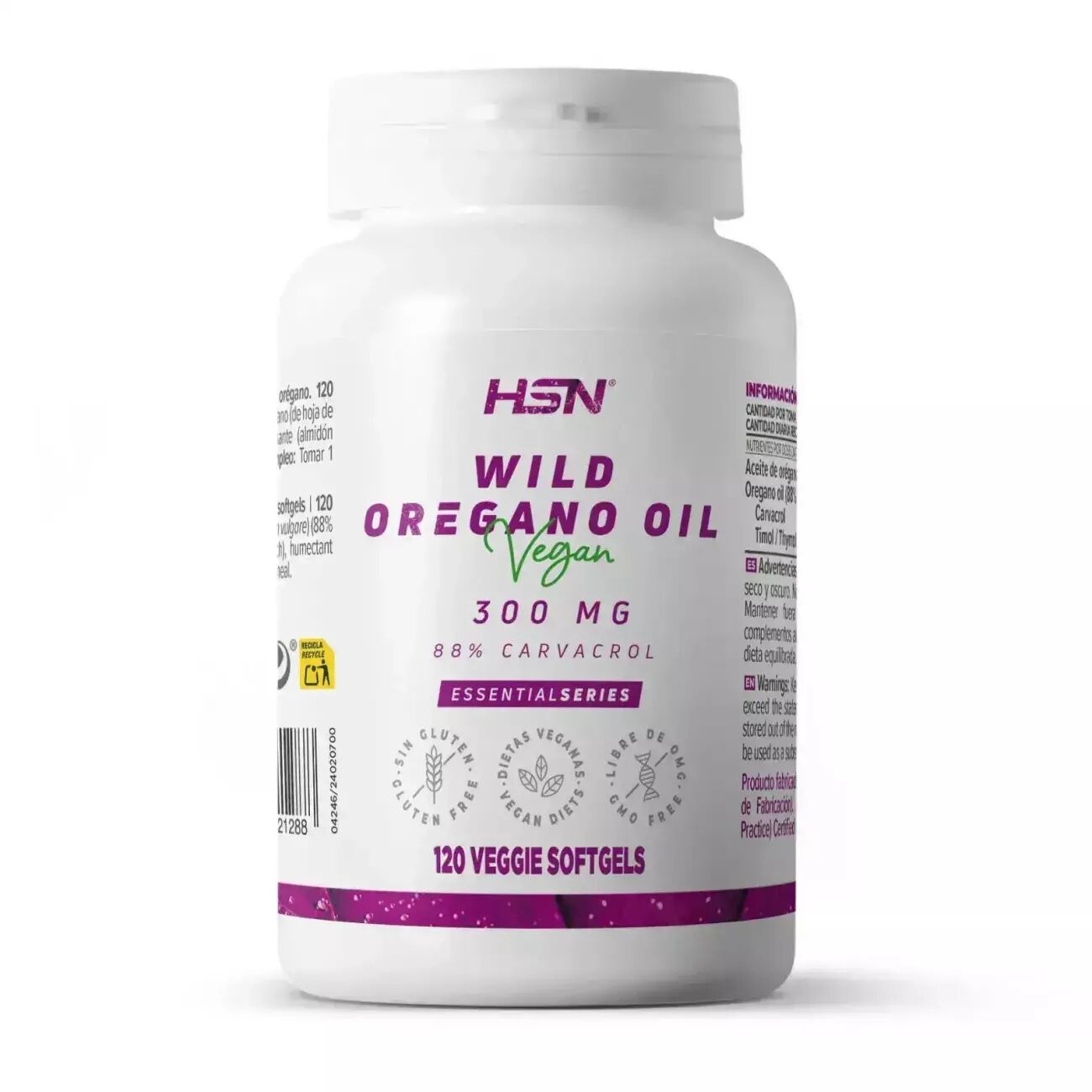 HSN Aceite de orégano silvestre 300mg – 120 perlas vegetales