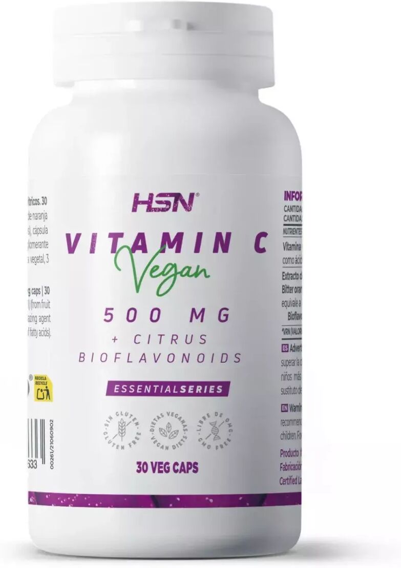 HSN Vitamina c 500mg + bioflavonoides cítricos - 30 veg caps