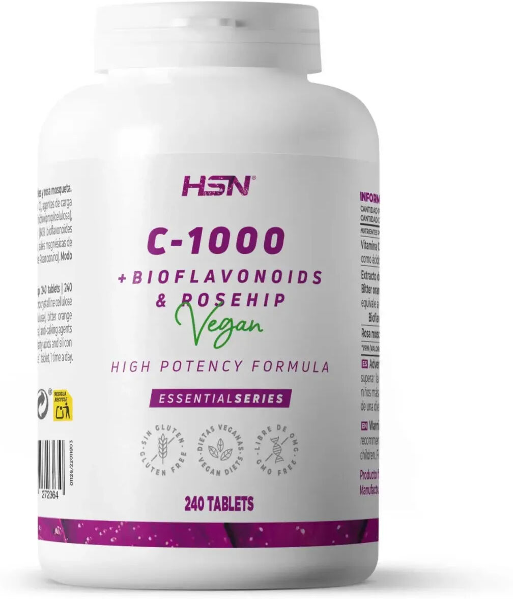 HSN Vitamina c 1000mg + bioflavonoides + rosa mosqueta - 240 tabs