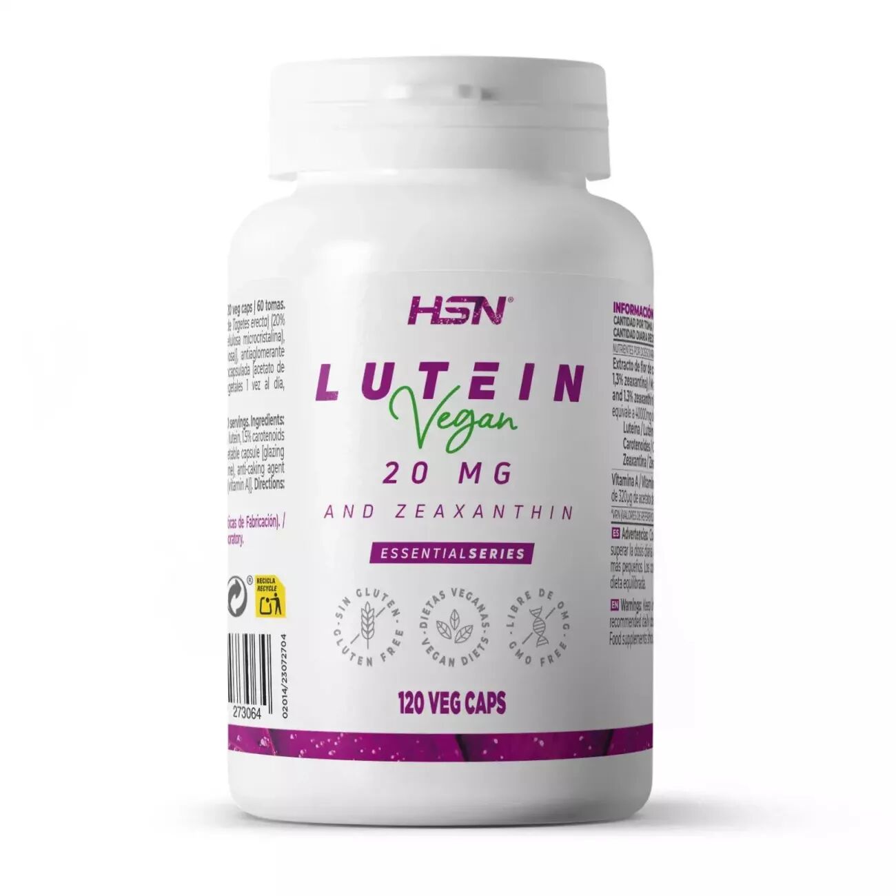 HSN Luteina + zeaxantina 20mg/1mg - 120 veg caps