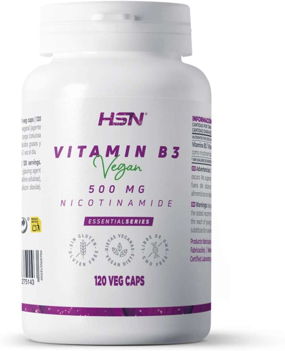 HSN Vitamina b3 nicotinamida 500mg - 120 veg caps