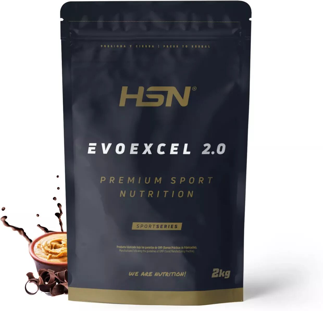 HSN Evoexcel 2.0 (whey protein isolate + concentrate) 2kg chocolate y cacahuete