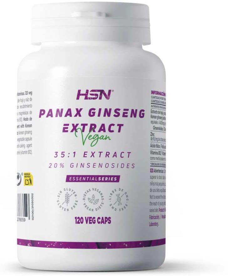 HSN Extracto de panax ginseng (35:1) 400mg - 120 veg caps