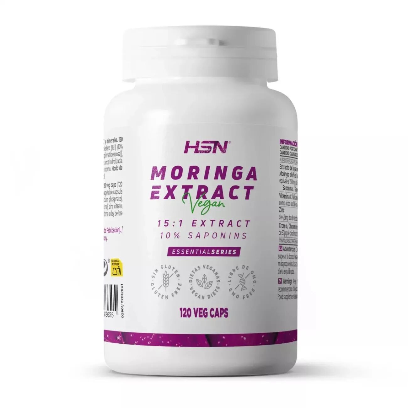 HSN Extracto de moringa oleifera (15:1) 500mg - 120 veg caps