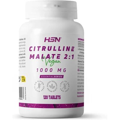 HSN Citrulina malato 2:1 1000mg - 120 tabs - Aminoácidos aislados - Tabletas - 120 Servicios HSN Citrulina malato 2:1 1000mg - 120 tabs - Aminoácidos aislados - Tabletas - 120 Servicios