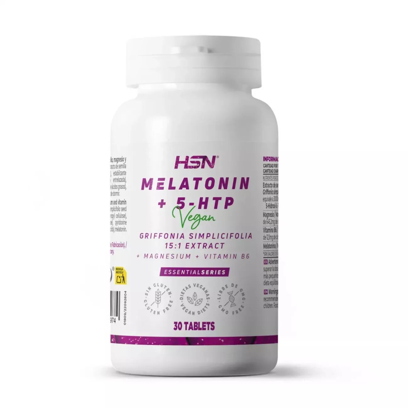 HSN Melatonina + 5-htp 1,9mg/100mg - 30 tabs