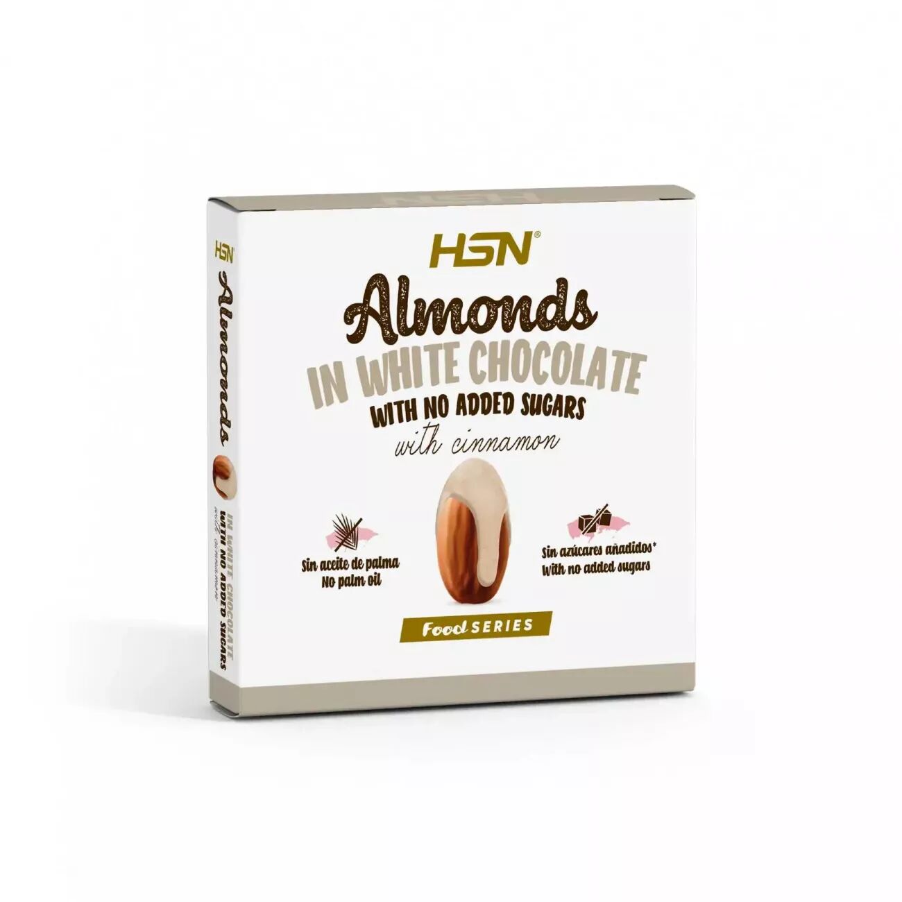 HSN Almendras con chocolate blanco sin azúcar - 70g