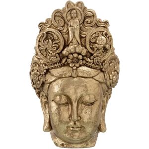 LOLAhome Figura de Buda de resina cobre de 29x23x45 cm