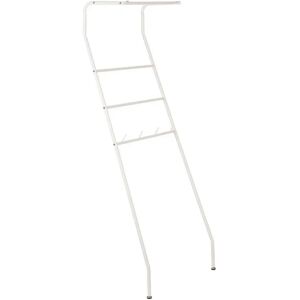 LOLAhome Perchero escalera blanco de metal de 60x25x155 cm