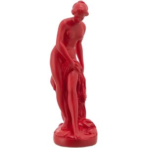 LOLAhome Figura de mujer de resina roja de 12x10x29 cm