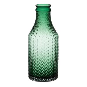LOLAhome Florero botella de cristal verde de Ø 10x25 cm