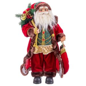 LOLAhome Muñeco de Navidad de Papá Noel de tela roja de 60 cm