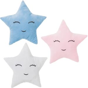 LOLAhome Set de 3 cojines estrella de terciopelo de 37x37 cm con relleno