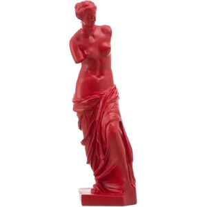 LOLAhome Figura de mujer de resina roja de 16x14x48 cm