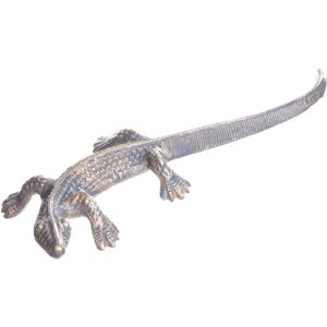 LOLAhome Figura de lagarto de metal dorada de 8x24 cm