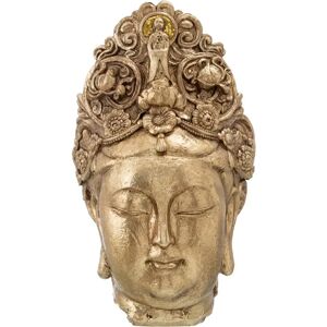 LOLAhome Figura de Buda de resina cobre de 42x32x69 cm