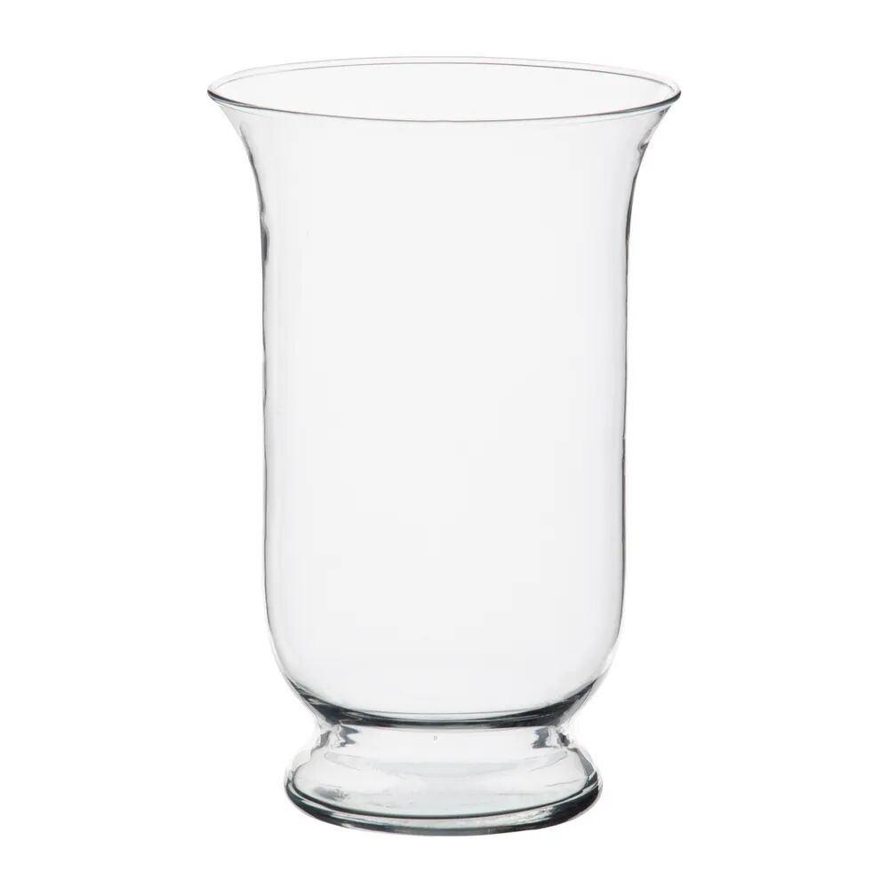 LOLAhome Jarrón copa de cristal transparente de Ø 16x25 cm
