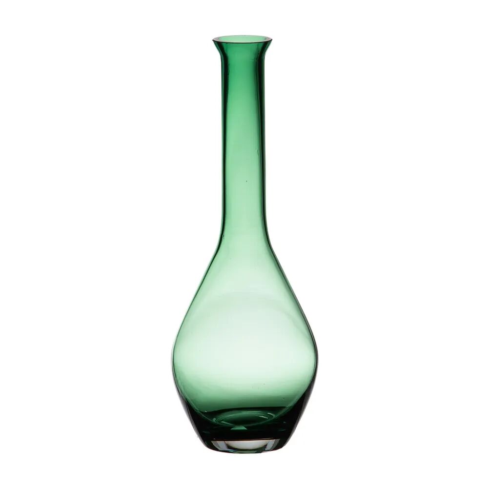 LOLAhome Florero tintado de cristal verde de Ø 10x27 cm